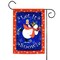 Toland Home Garden Christmas Skating Snowman "Let It Snow!" Outdoor Garden Flag 18" x 12.5"